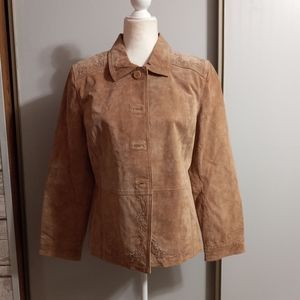 Brandon Thomas Leather Beaded Cowboy Outdoor Casual Occasion Boho Western  Coat